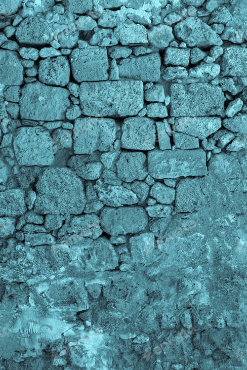 Preview: Old Rough Texture Of A Stone Wall And Ruins For A Background And For Wallpaper Of Blue Color
