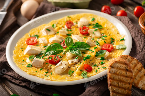 Aperçu: Eggs omelette with vegetables