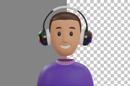 Preview: Purple T-Shirt Man 3D Icon