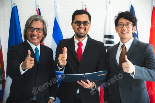 Preview: concept of diplomatic and international business cooperation
