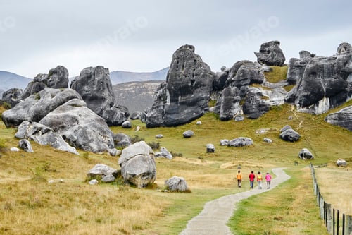 Preview: Hikers at Arthur's Pass, New Zealand