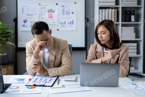 Vista previa: Two people in a business meeting, one of them is crying