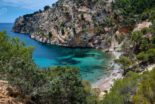 Preview: Aerial view of the Mediterranean sea in Mallorca, Spain