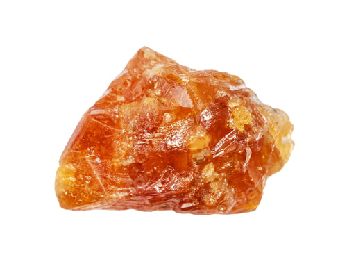 Preview: raw scheelite mineral isolated on white