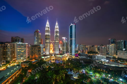 Preview: Kuala Lumpur Downtown, Malaysia, urban city in Asia.