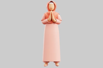 Preview: Woman in pink robe