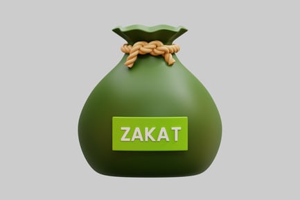 Preview: Green zakat donation sack