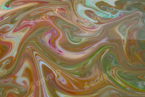 Preview: Fluid Art Background. Abstract Background With Paints On Liquid. Multicolored Pattern In Bright
