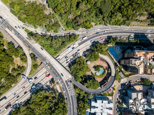 Preview: Top view of road intersection