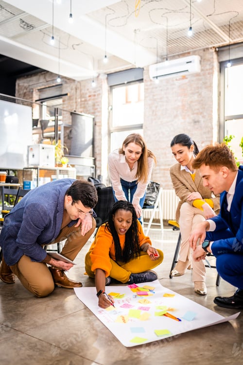 Preview: Business team working in a start-up office