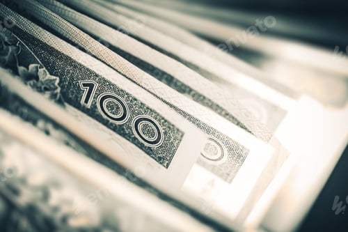 Preview: One Hundred Currency Notes Stacked in a Pile