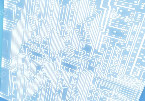Preview: Abstract blue circuit board background