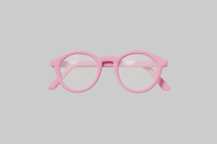 Preview: Pink round glasses.
