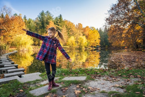 Preview: Girl in an autumn forest