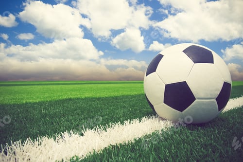 Preview: Soccer Blue Sky/ Football In The Blue Sky Vintage Color