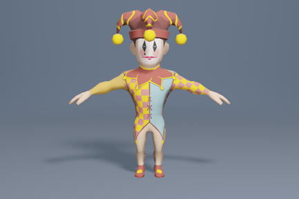 Medieval character jester 04