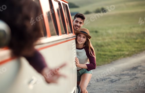 Preview: A group of young friends on a roadtrip through countryside.
