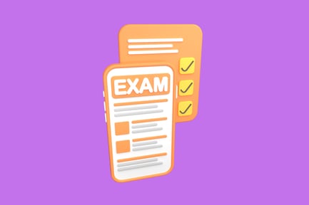 Preview: Online Exam 3D Illustration
