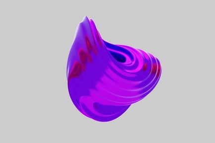 Preview: Abstract curved structure with glossy surface.