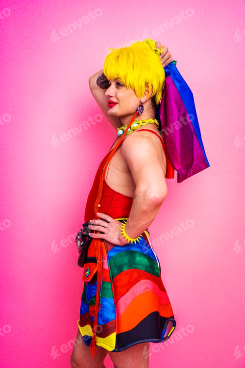 Preview: Transgender man fights for human rights, lgbt concept