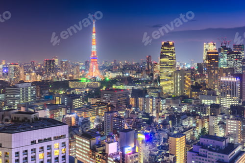 Preview: Tokyo, Japan cityscape and tower