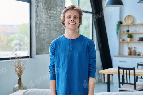 Preview: Portrait of confident smiling handsome teenage boy