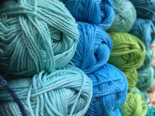 Preview: Textured Yarn Balls in Teal, Blue and Green