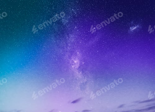 Preview: Purple starry night sky background