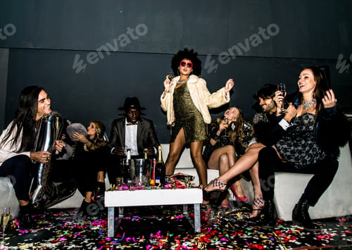 Preview: Friends having party in a nightclub