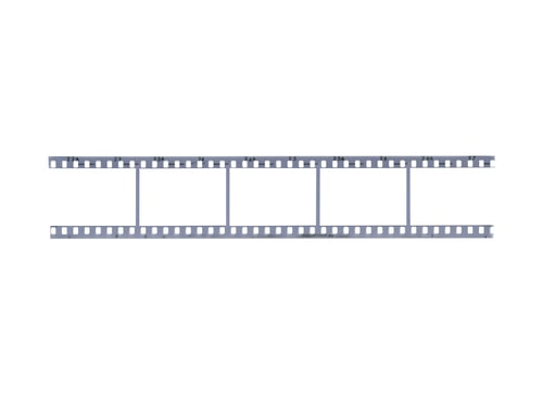 Preview: Film Strip with Empty Frames on White
