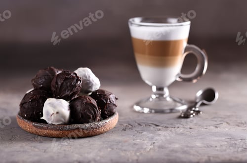 Preview: homemade chocolate bon bons for dessert