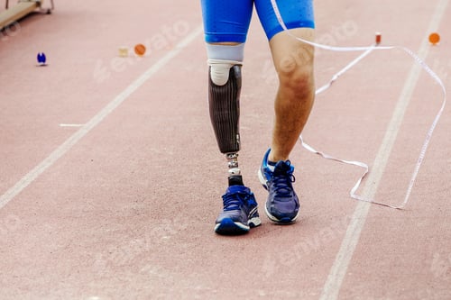 Preview: leg prosthetic of athlete paralympic