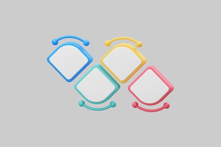 Preview: Colorful business diagram with textboxes