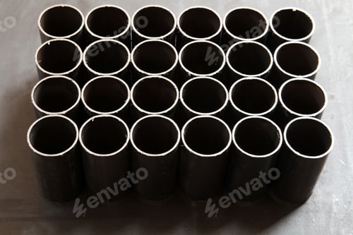 Preview: New stainless steel pipes inside the factory.