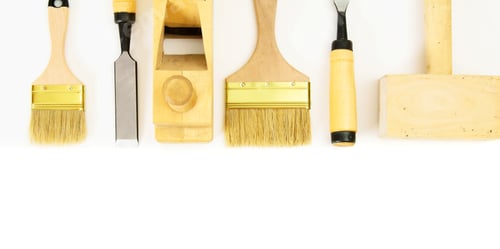 Preview: Working tools on a white background.