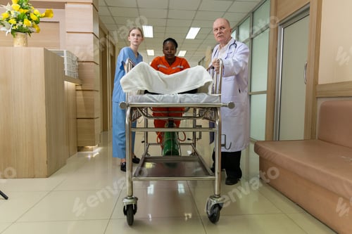 Preview: Emergency medical team rushing patient on stretcher