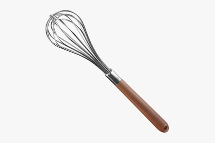 Preview: Wooden-Handled Whisk with Circular Wire Head