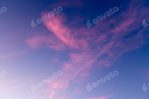 Preview: Colorful and amazing sky with bright pink clouds