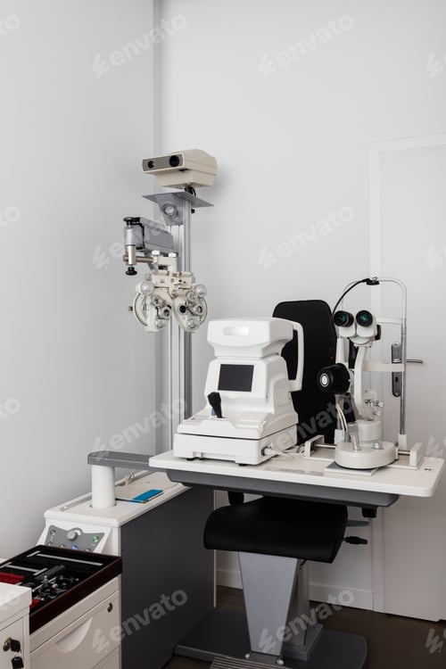 Preview: Optician's exam room with professional machines.