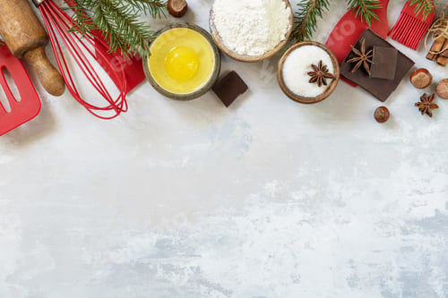 Preview: Christmas baking background.