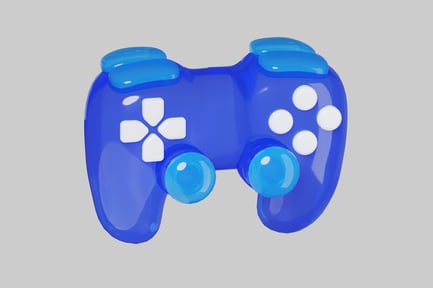 Preview: Blue Glossy Game Controller