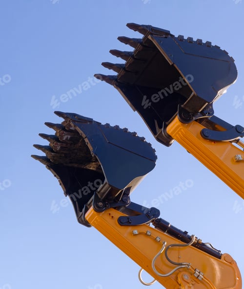 Preview: Scoop and hydraulic arm of an excavator