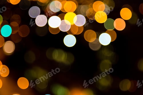 Preview: Christmas and street bokeh fairy lights background