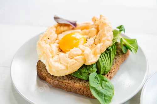 Preview: Breakfast with Wholemeal Bread Toast and Cloud Egg