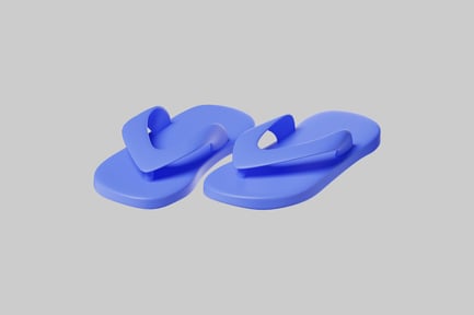 Preview: Blue flip flops