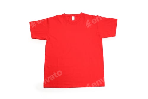 Preview: Red T-Shirt Isolated on White Background