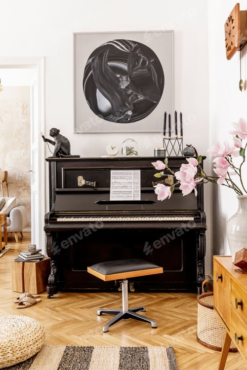 Preview: Stylish and cozy interior of living room