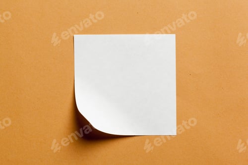 Preview: white paper card on orange background