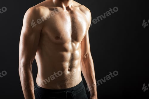 Preview: Strong muscular torso of young sexy man