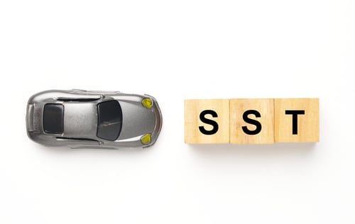 Car and Blocks Spelling SST on White